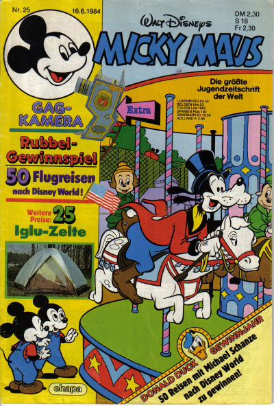 Cover for Micky Maus (Egmont Ehapa, 1951 series) #25/1984