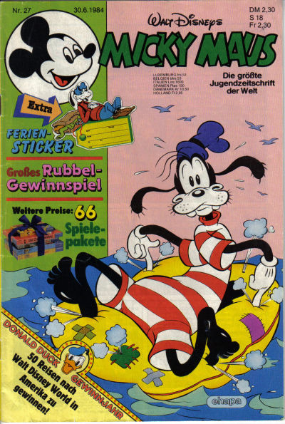 Cover for Micky Maus (Egmont Ehapa, 1951 series) #27/1984