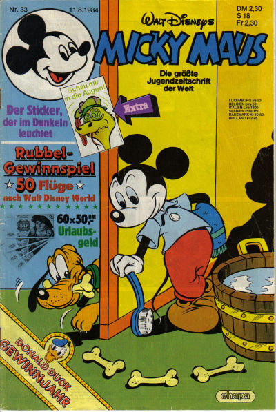 Cover for Micky Maus (Egmont Ehapa, 1951 series) #33/1984
