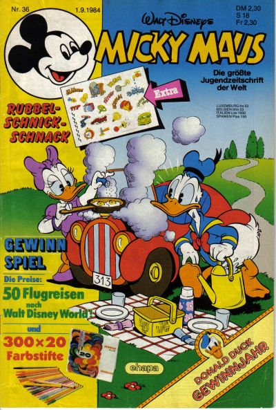 Cover for Micky Maus (Egmont Ehapa, 1951 series) #36/1984