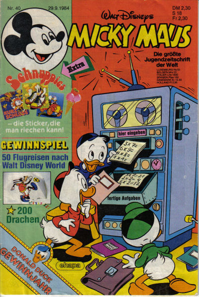 Cover for Micky Maus (Egmont Ehapa, 1951 series) #40/1984