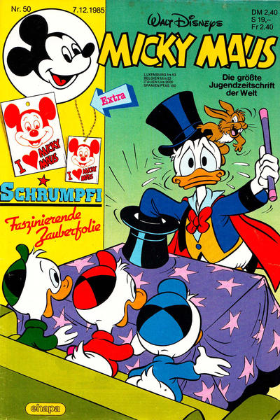Cover for Micky Maus (Egmont Ehapa, 1951 series) #50/1985