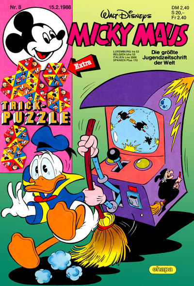 Cover for Micky Maus (Egmont Ehapa, 1951 series) #8/1986