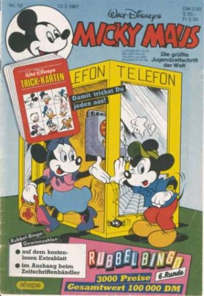 Cover for Micky Maus (Egmont Ehapa, 1951 series) #12/1987