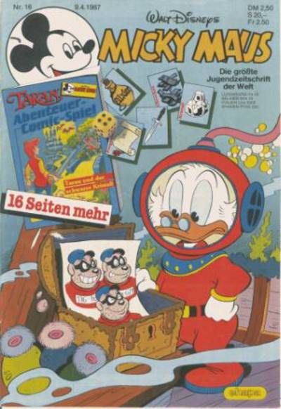 Cover for Micky Maus (Egmont Ehapa, 1951 series) #16/1987