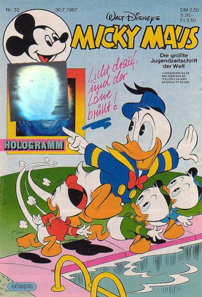 Cover for Micky Maus (Egmont Ehapa, 1951 series) #32/1987