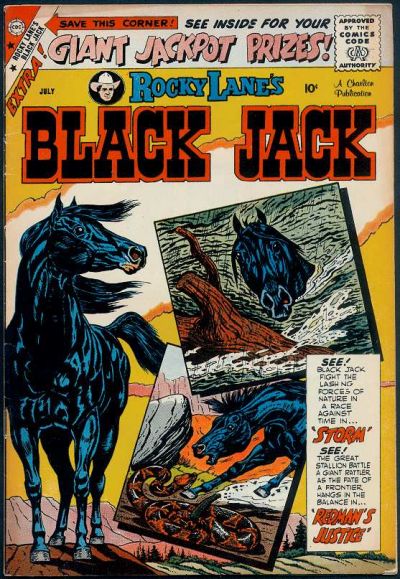 Cover for Rocky Lane's Black Jack (Charlton, 1957 series) #28