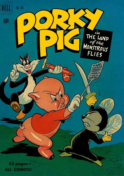 Cover for Four Color (Dell, 1942 series) #303 - Porky Pig in The Land of the Monstrous Flies