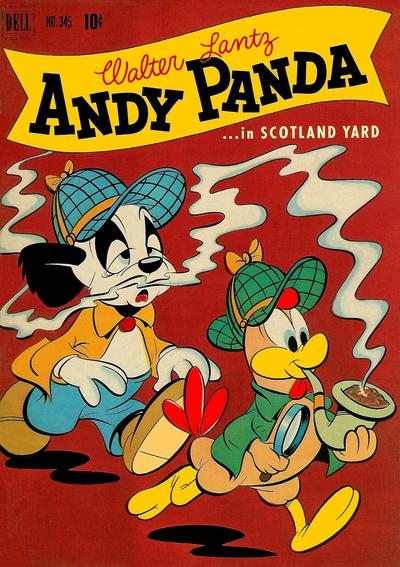 Cover for Four Color (Dell, 1942 series) #345 - Walter Lantz Andy Panda in Scotland Yard
