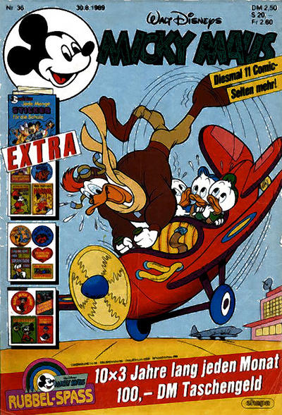 Cover for Micky Maus (Egmont Ehapa, 1951 series) #36/1989