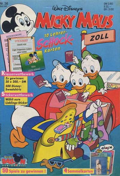 Cover for Micky Maus (Egmont Ehapa, 1951 series) #36/1991