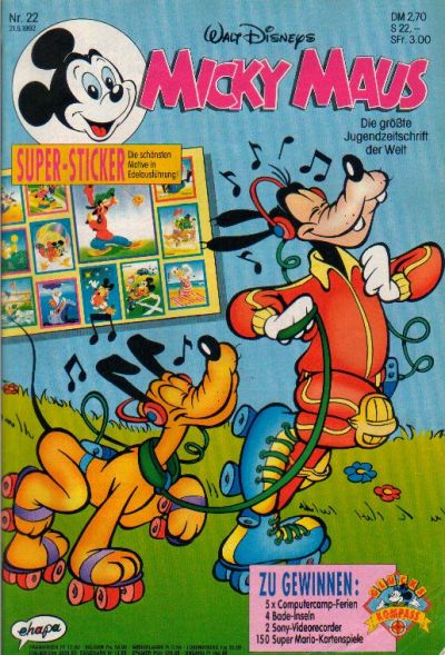 Cover for Micky Maus (Egmont Ehapa, 1951 series) #22/1992