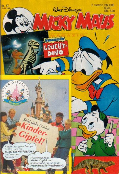 Cover for Micky Maus (Egmont Ehapa, 1951 series) #47/1993