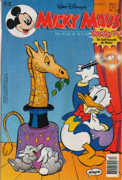 Cover for Micky Maus (Egmont Ehapa, 1951 series) #13/1996