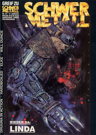 Cover for Schwermetall (Kunst der Comics / Alpha, 1984 series) #137