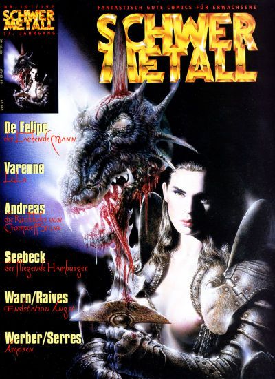 Cover for Schwermetall (Kunst der Comics / Alpha, 1984 series) #191/192