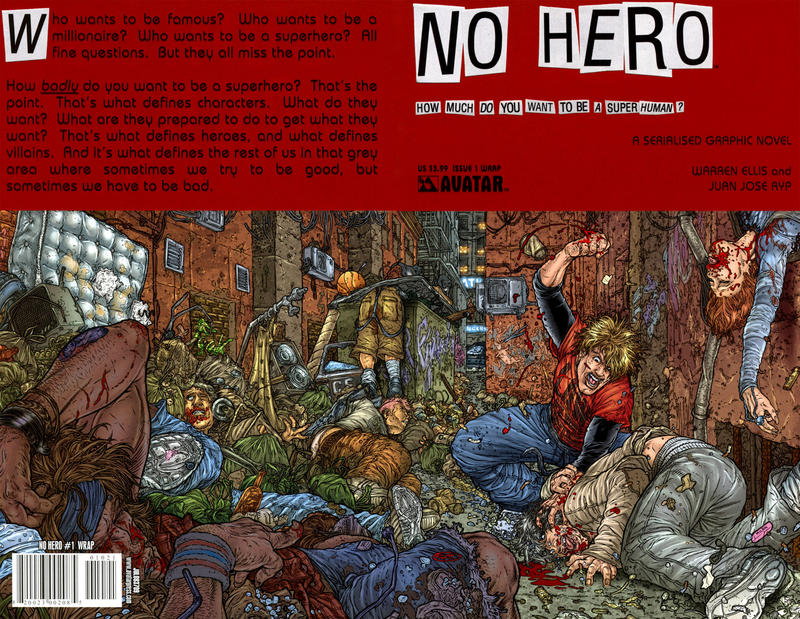 Cover for No Hero (Avatar Press, 2008 series) #1 [Wraparound Cover]