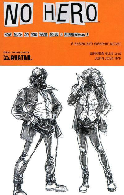 Cover for No Hero (Avatar Press, 2008 series) #2 [Design Sketch Edition]