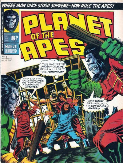 Cover for Planet of the Apes (Marvel UK, 1974 series) #8