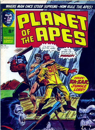 Cover for Planet of the Apes (Marvel UK, 1974 series) #10