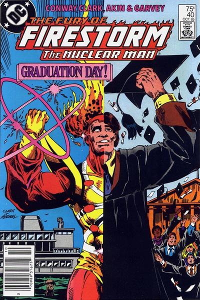 Cover for The Fury of Firestorm (DC, 1982 series) #40 [Newsstand]