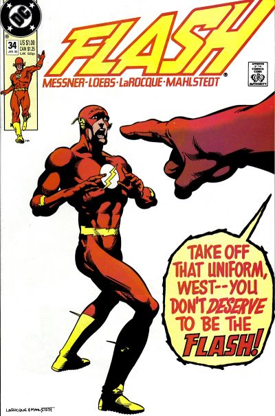 Cover for Flash (DC, 1987 series) #34 [Direct]