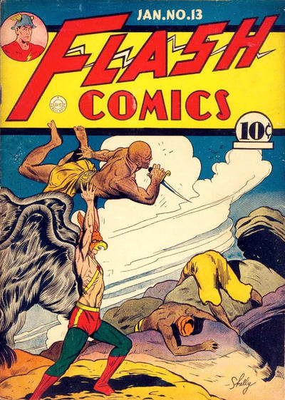 Cover for Flash Comics (DC, 1940 series) #13 [Without Canadian Price]