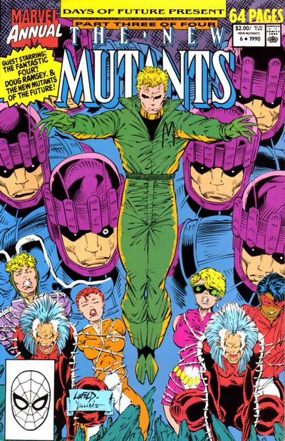 Cover for The New Mutants Annual (Marvel, 1984 series) #6 [Direct]