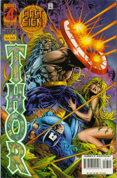 Cover for Thor (Marvel, 1966 series) #496 [Direct Edition]