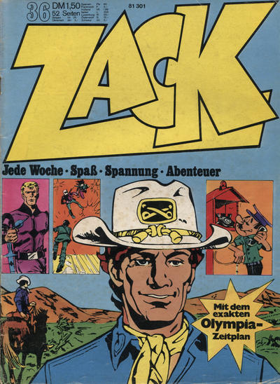 Cover for Zack (Koralle, 1972 series) #36/1972