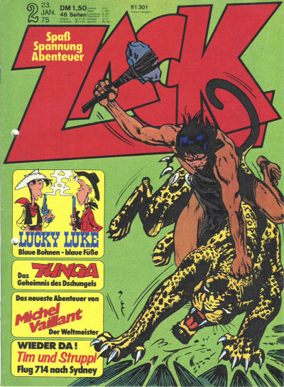 Cover for Zack (Koralle, 1972 series) #2/1975