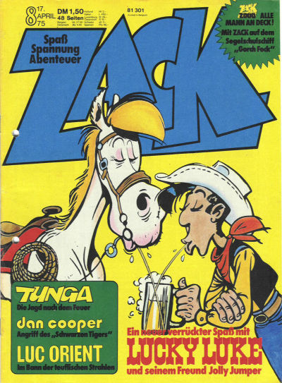 Cover for Zack (Koralle, 1972 series) #8/1975