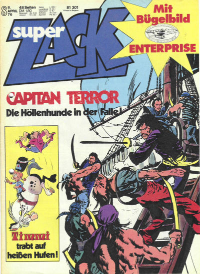 Cover for Zack (Koralle, 1972 series) #8/1976