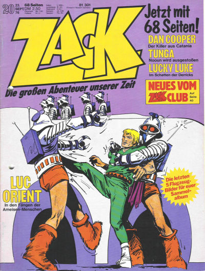 Cover for Zack (Koralle, 1972 series) #20/1976