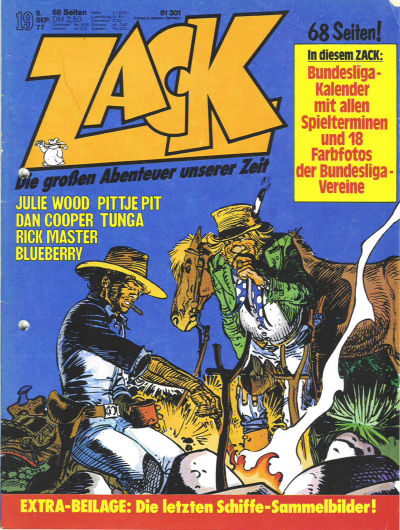 Cover for Zack (Koralle, 1972 series) #19/1977