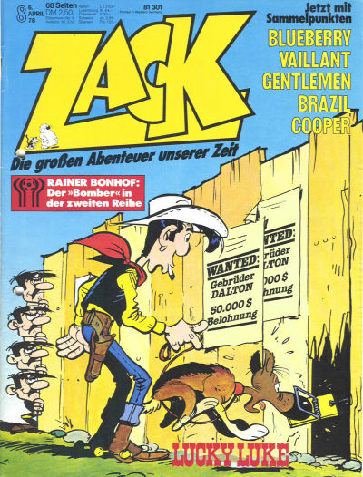 Cover for Zack (Koralle, 1972 series) #8/1978