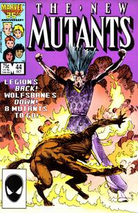 Cover for The New Mutants (Marvel, 1983 series) #44 [Direct]