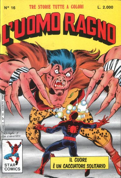 Cover for L'Uomo Ragno (Edizioni Star Comics, 1987 series) #16