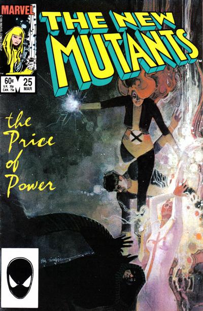 Cover for The New Mutants (Marvel, 1983 series) #25 [Direct]