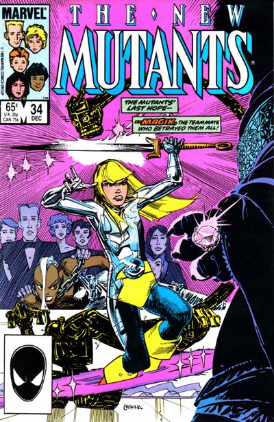 Cover for The New Mutants (Marvel, 1983 series) #34 [Direct]