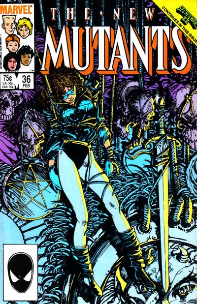 Cover for The New Mutants (Marvel, 1983 series) #36 [Direct]
