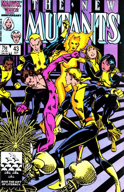Cover for The New Mutants (Marvel, 1983 series) #43 [Direct]