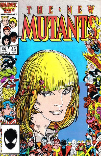 Cover for The New Mutants (Marvel, 1983 series) #45 [Direct]