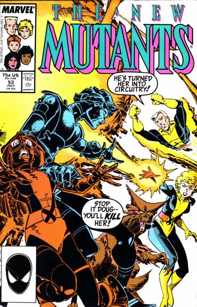 Cover for The New Mutants (Marvel, 1983 series) #53 [Direct]