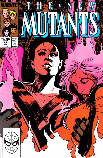 Cover for The New Mutants (Marvel, 1983 series) #62 [Direct]
