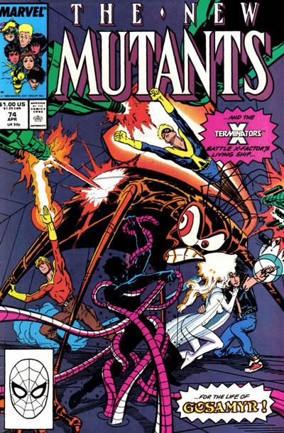 Cover for The New Mutants (Marvel, 1983 series) #74 [Direct]