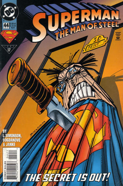 Cover for Superman: The Man of Steel (DC, 1991 series) #44 [Direct Sales]