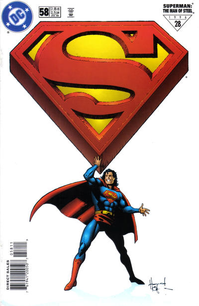 Cover for Superman: The Man of Steel (DC, 1991 series) #58 [Direct Sales]