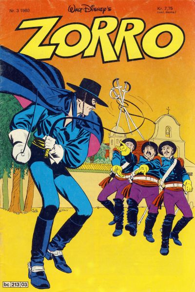 Cover for Zorro (Hjemmet / Egmont, 1980 series) #3/1980