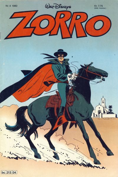 Cover for Zorro (Hjemmet / Egmont, 1980 series) #4/1980